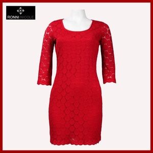 Red Lace Dress NWT